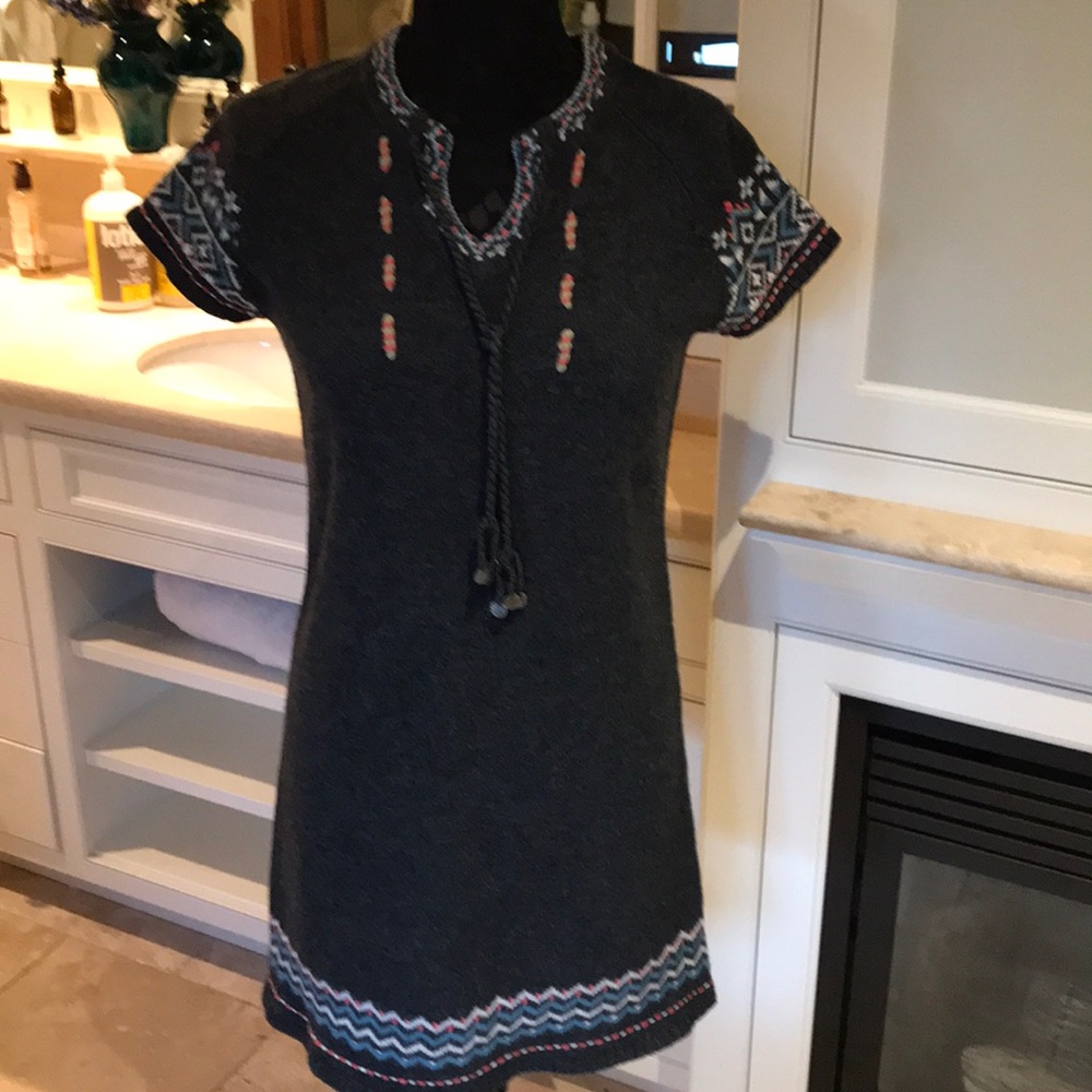 Sundance lambs wool dress with stunning embroidery